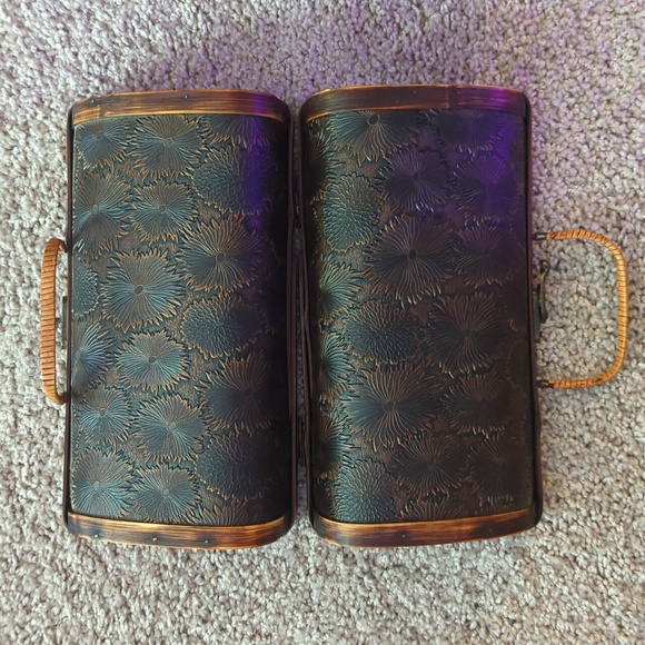 Vintage mid century wooden purse - Picture 4 of 9